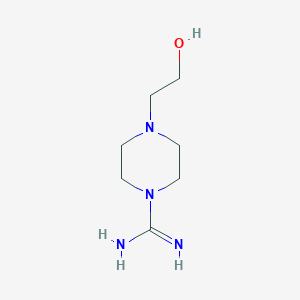 molecular formula C7H16N4O B7721579 4-(2-Hydroxyethyl)piperazine-1-carboximidamide CAS No. 46112-71-4
