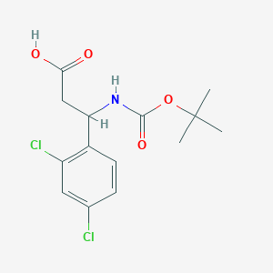 molecular formula C14H17Cl2NO4 B7721605 3-tert-Butoxycarbonylamino-3-(2,4-dichloro-phenyl)-propionic acid 