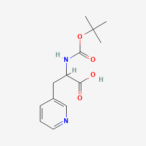 molecular formula C13H18N2O4 B7721615 2-((tert-Butoxycarbonyl)amino)-3-(pyridin-3-yl)propanoic acid 