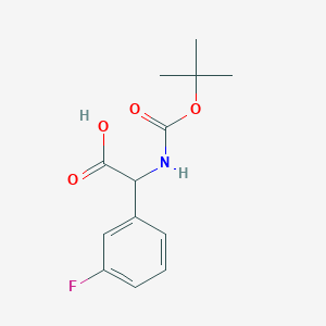 molecular formula C13H16FNO4 B7721623 tert-Butoxycarbonylamino-(3-fluoro-phenyl)-acetic acid 