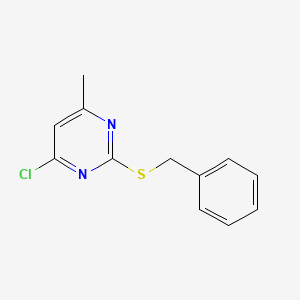 molecular formula C12H11ClN2S B7721772 Pyrimidine, 4-chloro-6-methyl-2-[(phenylmethyl)thio]- CAS No. 121180-58-3