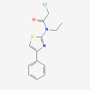 molecular formula C13H13ClN2OS B7721785 2-chloro-N-ethyl-N-(4-phenyl-1,3-thiazol-2-yl)acetamide 