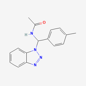molecular formula C16H16N4O B7721788 N-[1H-1,2,3-Benzotriazol-1-yl(4-methylphenyl)methyl]acetamide CAS No. 117067-49-9