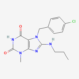 7-(4-chlorobenzyl)-3-methyl-8-(propylamino)-3,7-dihydro-1H-purine-2,6-dione