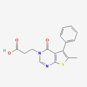 3-(6-Methyl-4-oxo-5-phenylthieno[2,3-d]pyrimidin-3-yl)propanoic acid