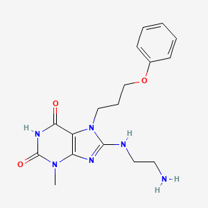 molecular formula C17H22N6O3 B7721992 8-(2-Aminoethylamino)-3-methyl-7-(3-phenoxypropyl)purine-2,6-dione 