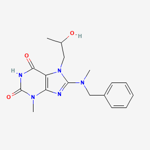 8-[Benzyl(methyl)amino]-7-(2-hydroxypropyl)-3-methylpurine-2,6-dione