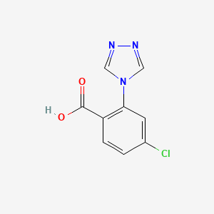 molecular formula C9H6ClN3O2 B7722016 4-Chloro-2-(1,2,4-triazol-4-yl)benzoic acid 