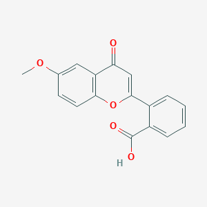 molecular formula C17H12O5 B7722027 2-(6-Methoxy-4-oxochromen-2-yl)benzoic acid 