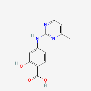 molecular formula C13H13N3O3 B7722044 4-((4,6-Dimethylpyrimidin-2-yl)amino)-2-hydroxybenzoic acid 