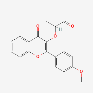 2-(4-Methoxyphenyl)-3-(3-oxobutan-2-yloxy)chromen-4-one