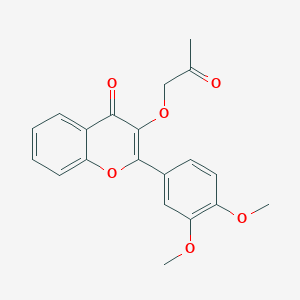molecular formula C20H18O6 B7722059 2-(3,4-Dimethoxyphenyl)-3-(2-oxopropoxy)chromen-4-one 