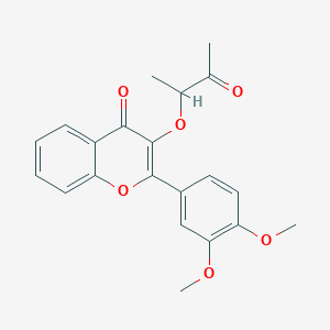 molecular formula C21H20O6 B7722065 2-(3,4-Dimethoxyphenyl)-3-(3-oxobutan-2-yloxy)chromen-4-one 