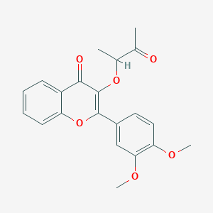 2-(3,4-Dimethoxyphenyl)-3-(3-oxobutan-2-yloxy)chromen-4-one