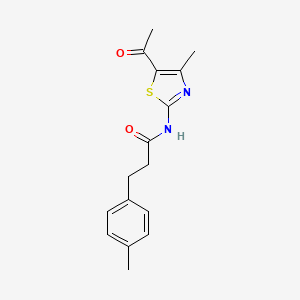 N-(5-acetyl-4-methyl-1,3-thiazol-2-yl)-3-(4-methylphenyl)propanamide