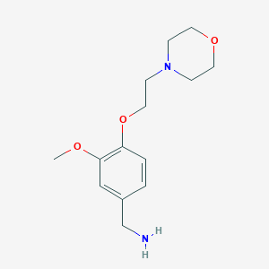molecular formula C14H22N2O3 B7722098 {3-Methoxy-4-[2-(morpholin-4-yl)ethoxy]phenyl}methanamine 