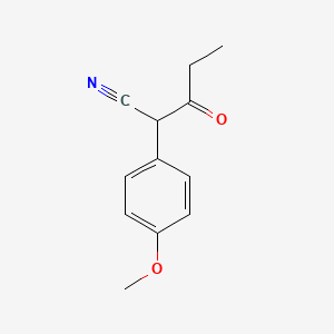 molecular formula C12H13NO2 B7722122 2-(4-Methoxy-phenyl)-3-oxo-pentanenitrile 