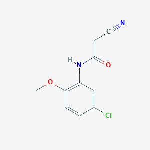 molecular formula C10H9ClN2O2 B7722125 N-(5-chloro-2-methoxyphenyl)-2-cyanoacetamide CAS No. 63631-10-7