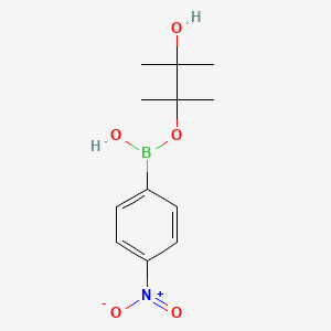 molecular formula C12H18BNO5 B7722148 Boronic acid, B-(4-nitrophenyl)-, mono(2-hydroxy-1,1,2-trimethylpropyl) ester CAS No. 1310403-91-8