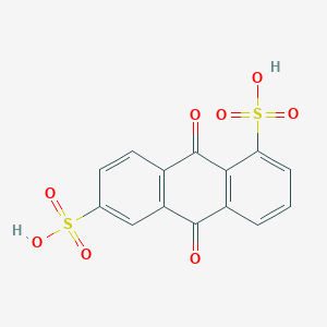molecular formula C14H8O8S2 B077222 9,10-Dihydro-9,10-dioxoanthracene-1,6-disulphonic acid CAS No. 14486-58-9