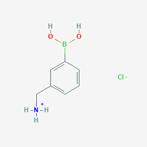 molecular formula C7H11BClNO2 B7722209 (3-Boronophenyl)methylazanium;chloride 