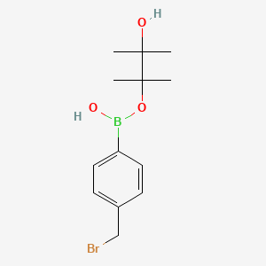 molecular formula C13H20BBrO3 B7722216 [4-(Bromomethyl)phenyl]-(3-hydroxy-2,3-dimethylbutan-2-yl)oxyborinic acid 