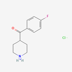 molecular formula C12H15ClFNO B7722795 4-(4-Fluorobenzoyl)piperidinium chloride 