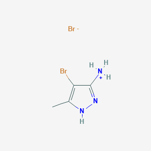 (4-bromo-5-methyl-1H-pyrazol-3-yl)azanium;bromide