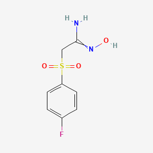 molecular formula C8H9FN2O3S B7722863 2-(4-fluorobenzenesulfonyl)-N'-hydroxyethanimidamide 