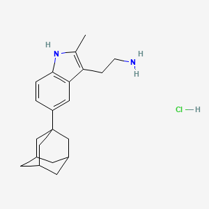 molecular formula C21H29ClN2 B7722935 2-[5-(1-Adamantyl)-2-methyl-1H-indol-3-YL]ethylamine hydrochloride 