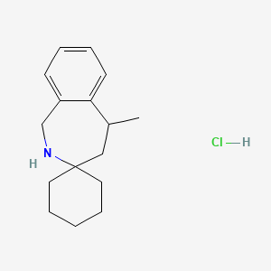 molecular formula C16H24ClN B7722990 5-Methylspiro[1,2,4,5-tetrahydro-2-benzazepine-3,1'-cyclohexane];hydrochloride 