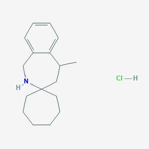 molecular formula C17H26ClN B7722994 5-Methyl-1,2,4,5-tetrahydrospiro[benzo[c]azepine-3,1'-cycloheptane] hydrochloride 