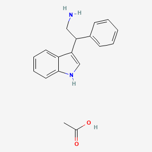 molecular formula C18H20N2O2 B7723011 [2-(1H-indol-3-yl)-2-phenylethyl]amine acetate 
