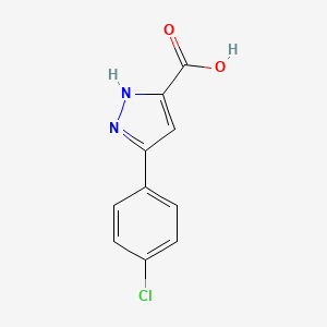 molecular formula C10H7ClN2O2 B7723016 5-(4-chlorophenyl)-1H-pyrazole-3-carboxylic acid CAS No. 887408-58-4