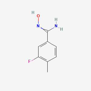 molecular formula C8H9FN2O B7723148 3-Fluoro-4-methylbenzamide oxime 