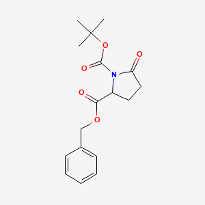 molecular formula C17H21NO5 B7723295 2-Benzyl 1-tert-butyl 5-oxopyrrolidine-1,2-dicarboxylate 