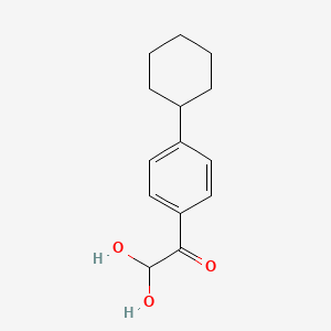 molecular formula C14H18O3 B7723308 1-(4-Cyclohexylphenyl)-2,2-dihydroxyethanone 