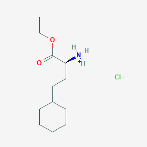 molecular formula C12H24ClNO2 B7723370 [(2S)-4-cyclohexyl-1-ethoxy-1-oxobutan-2-yl]azanium;chloride 