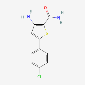 molecular formula C11H9ClN2OS B7723437 3-Amino-5-(4-chlorophenyl)thiophene-2-carboxamide CAS No. 515142-45-7