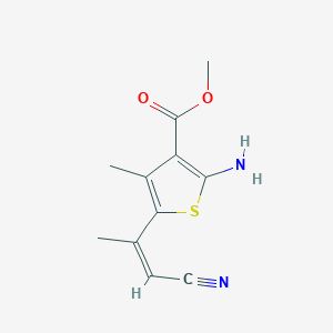 molecular formula C11H12N2O2S B7723448 2-Amino-5-((Z)-2-cyano-1-methyl-vinyl)-4-methyl-thiophene-3-carboxylic acid methyl ester 