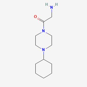 molecular formula C12H23N3O B7723453 2-Amino-1-(4-cyclohexylpiperazin-1-yl)ethanone 