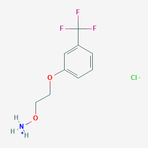 molecular formula C9H11ClF3NO2 B7723507 1-[2-(Ammoniooxy)ethoxy]-3-(trifluoromethyl)benzene chloride 