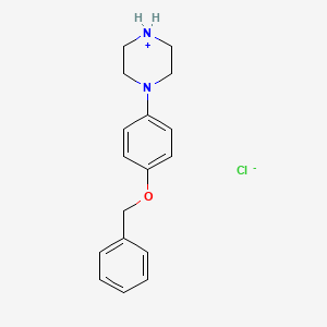 molecular formula C17H21ClN2O B7723574 1-(4-Phenylmethoxyphenyl)piperazin-4-ium;chloride 