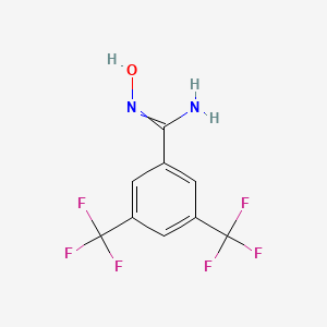 molecular formula C9H6F6N2O B7723587 N'-hydroxy-3,5-bis(trifluoromethyl)benzenecarboximidamide 