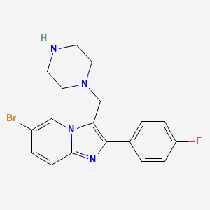 6-Bromo-2-(4-fluorophenyl)-3-piperazin-1-ylmethylimidazo[1,2-a]pyridine