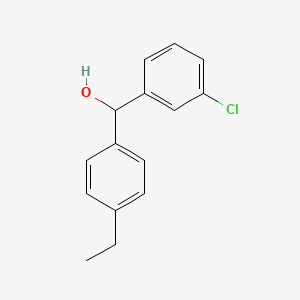 molecular formula C15H15ClO B7723752 3-Chloro-4'-ethylbenzhydrol CAS No. 844683-55-2
