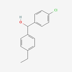 molecular formula C15H15ClO B7723755 (4-Chlorophenyl)(4-ethylphenyl)methanol 