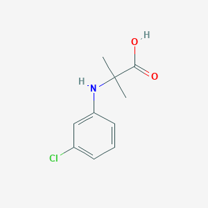 molecular formula C10H12ClNO2 B7723828 2-(3-Chloro-phenylamino)-2-methyl-propionic acid 
