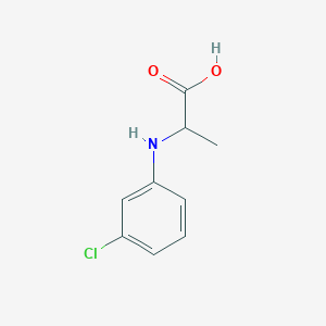 molecular formula C9H10ClNO2 B7723835 2-(3-Chloro-phenylamino)-propionic acid 