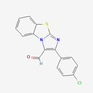 molecular formula C16H9ClN2OS B7723840 2-(4-Chlorophenyl)benzo[d]imidazo[2,1-b]thiazole-3-carbaldehyde 